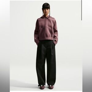 NWT Nike BLACK PREGAME FLEECE LOOSE FIT MID RISE TROUSER Size S